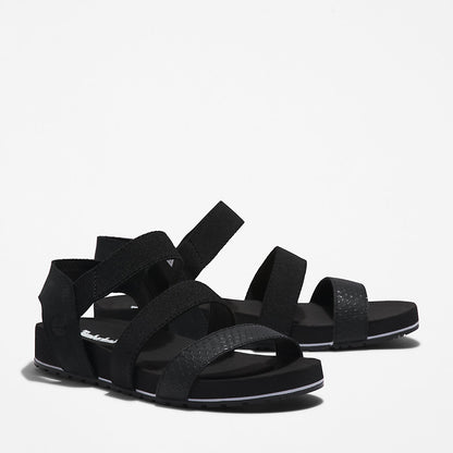 Womens Timberland Malibu Waves Ankle-strap Sandal for Women in Black