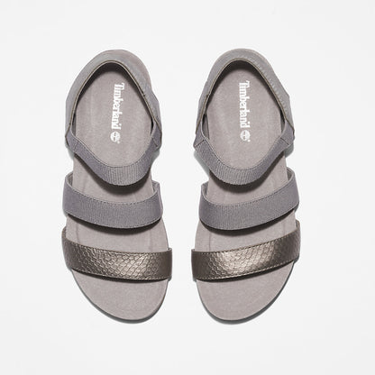 Womens Timberland Malibu Waves Ankle-strap Sandal for Women in Grey