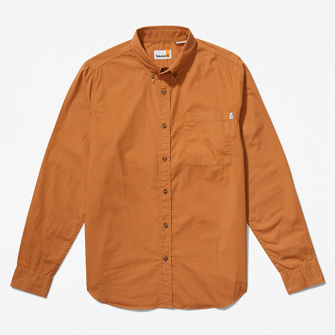 Mens Timberland Outdoor Heritage Washed Poplin Shirt for Men in Light Brown