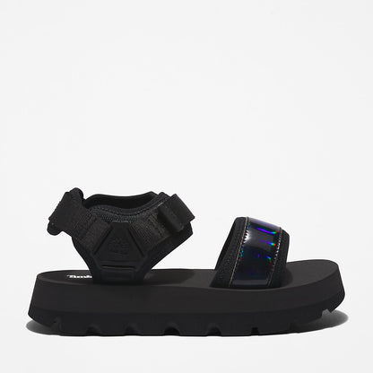 Womens Timberland Euro Swift Ankle-Strap Sandal for Women in Black
