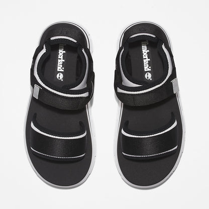Womens Timberland Euro Swift Ankle-Strap Sandal for Women in Monochrome Black