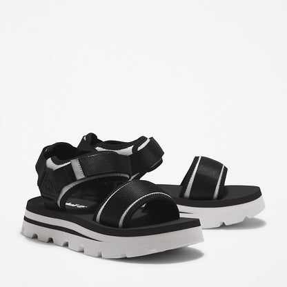 Womens Timberland Euro Swift Ankle-Strap Sandal for Women in Monochrome Black