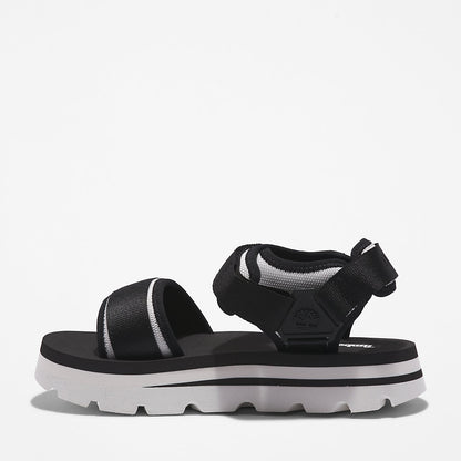 Womens Timberland Euro Swift Ankle-Strap Sandal for Women in Monochrome Black