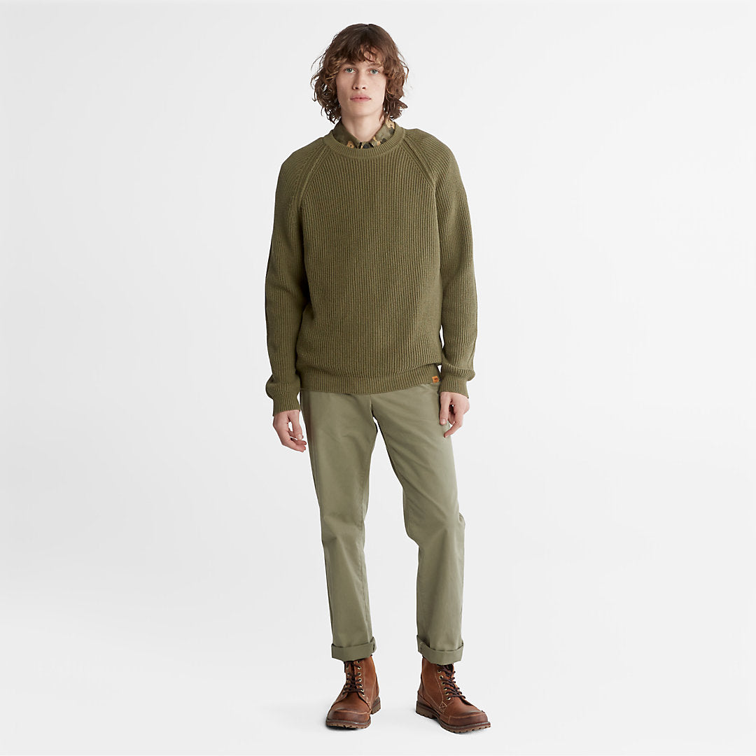 Mens Timberland Outdoor Heritage EK+ Sweater for Men in Dark Green