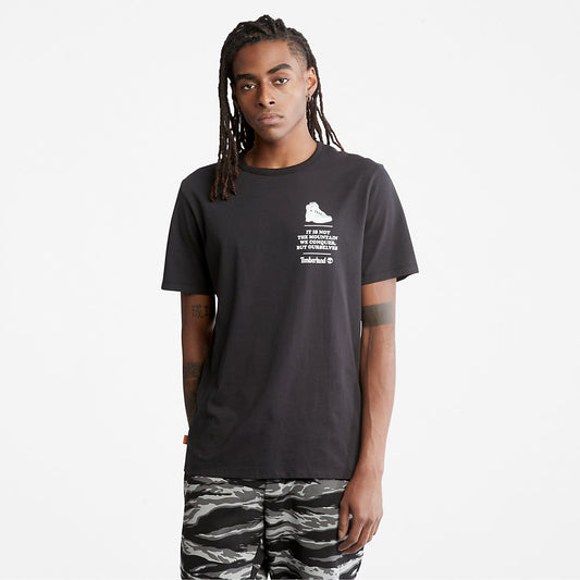 Mens Timberland Outdoor Heritage Boot-Logo T-Shirt for Men in Black