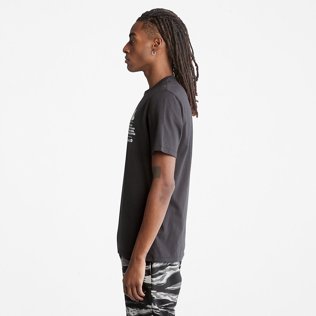 Mens Timberland Outdoor Heritage Boot-Logo T-Shirt for Men in Black