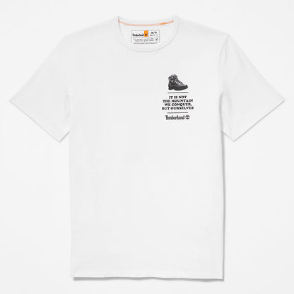 Mens Timberland Outdoor Heritage Boot-Logo T-Shirt for Men in White