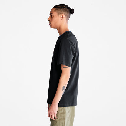 Mens Timberland Camo-Logo T-Shirt for Men in Black
