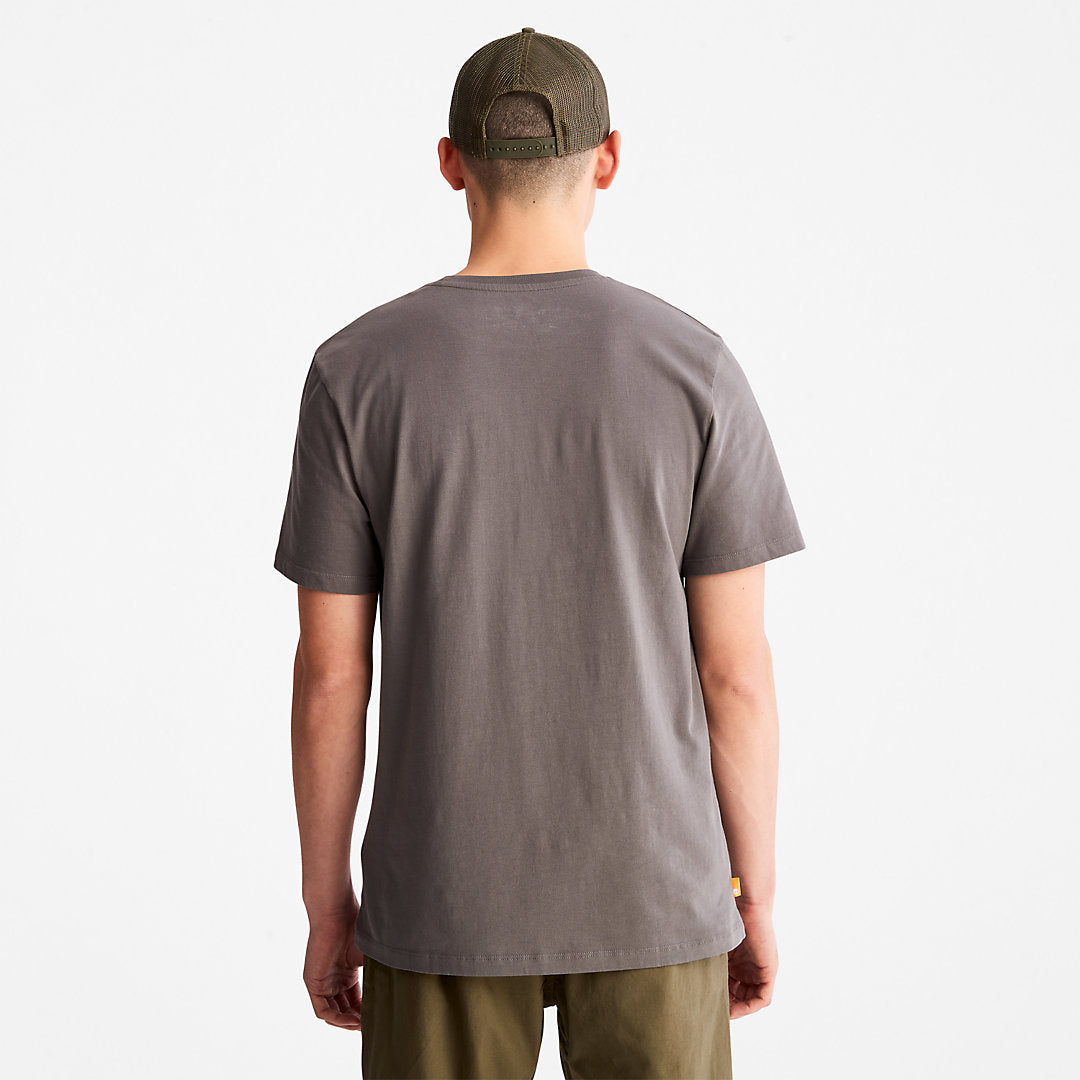 Mens Timberland Camo-Logo T-Shirt for Men in Grey