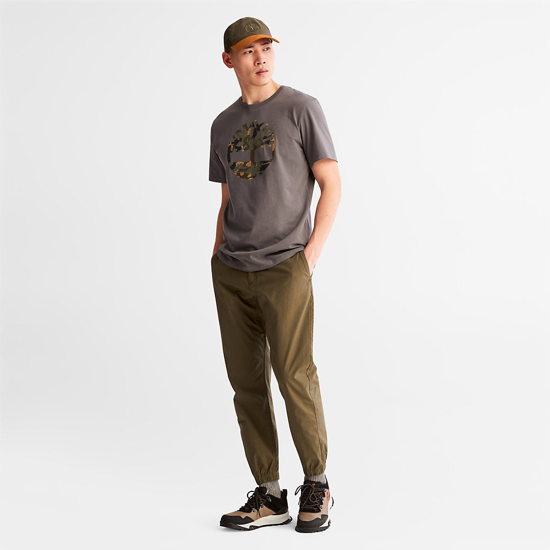 Mens Timberland Camo-Logo T-Shirt for Men in Grey