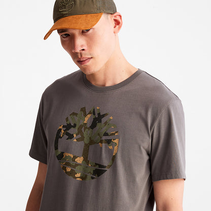 Mens Timberland Camo-Logo T-Shirt for Men in Grey