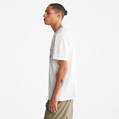 Mens Timberland Camo-Logo T-Shirt for Men in White