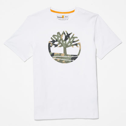 Mens Timberland Camo-Logo T-Shirt for Men in White