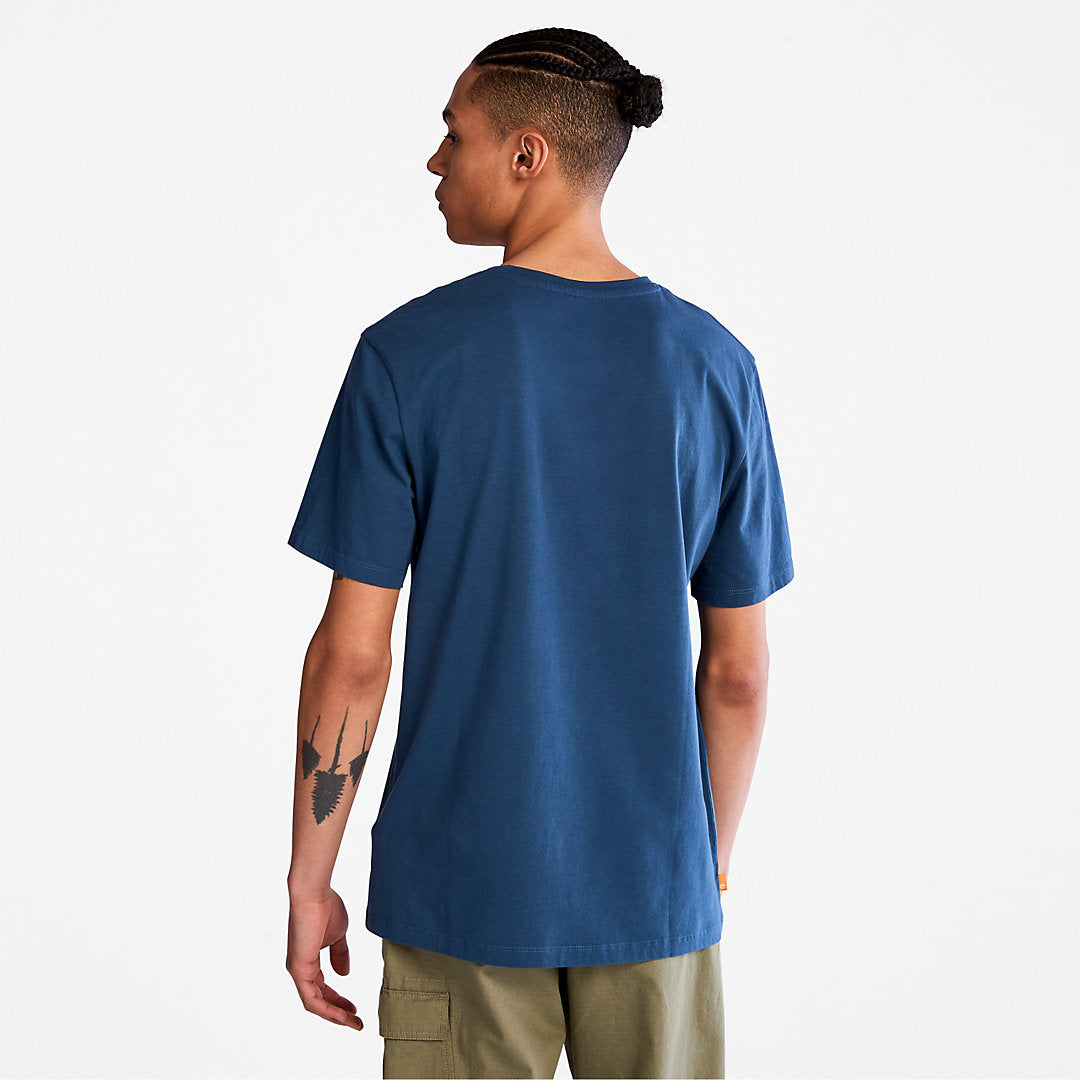 Mens Timberland Camo-Logo T-Shirt for Men in Blue