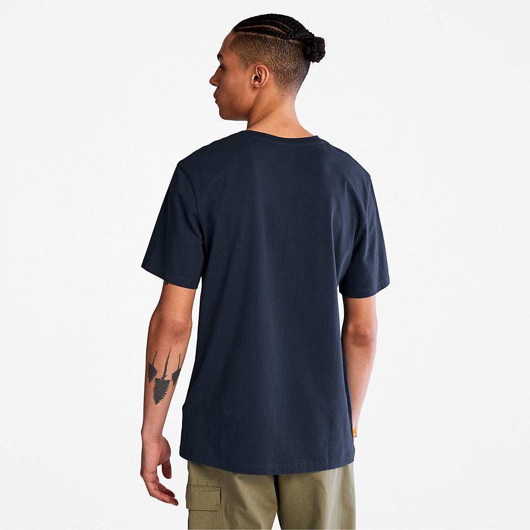 Mens Timberland Camo-Logo T-Shirt for Men in Navy