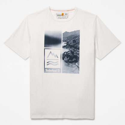 Mens Timberland Mountains-to-Rivers Print T-Shirt for Men in White