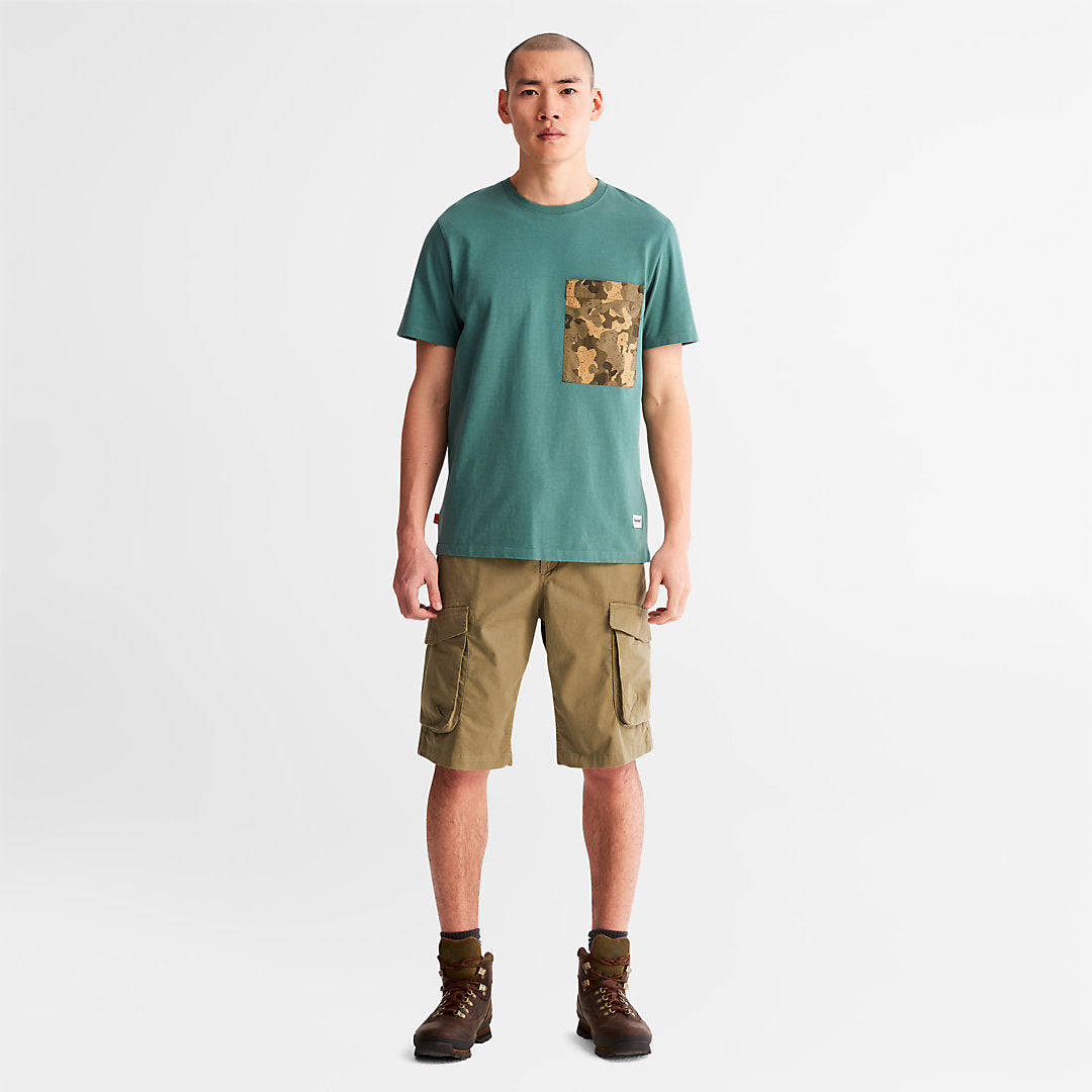 Mens Timberland Outdoor Heritage Camo-Pocket T-Shirt for Men in Green