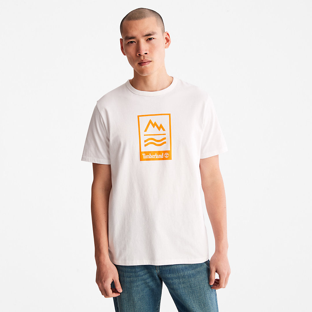 Mens Timberland Mountains-to-Rivers T-Shirt for Men in White
