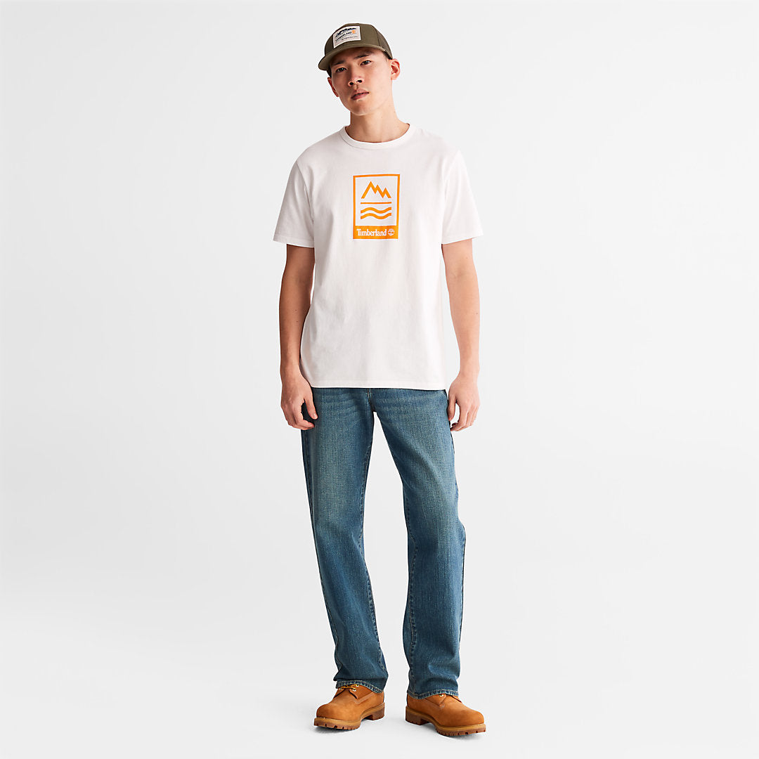Mens Timberland Mountains-to-Rivers T-Shirt for Men in White
