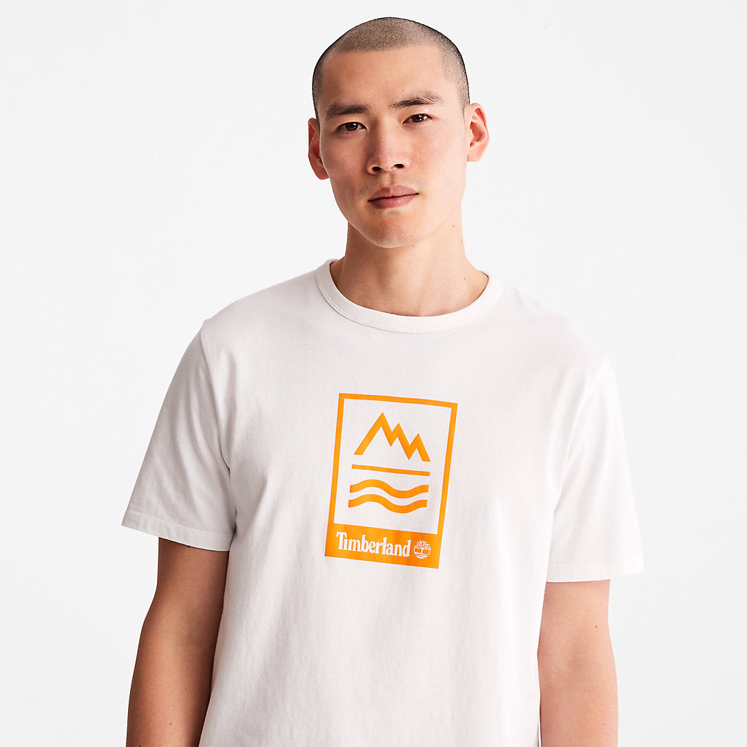 Mens Timberland Mountains-to-Rivers T-Shirt for Men in White