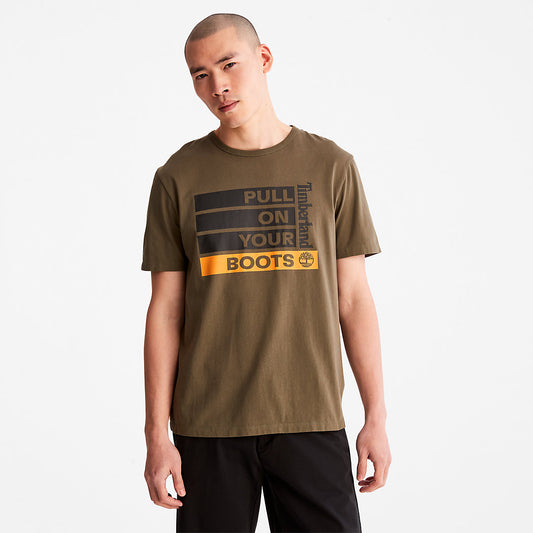 Mens Timberland Earth Day EK+ T-Shirt for Men in Dark Green