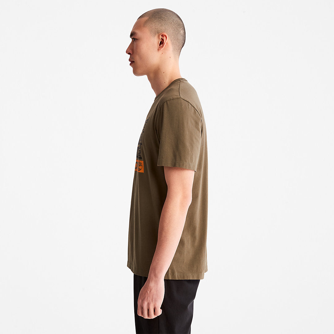 Mens Timberland Earth Day EK+ T-Shirt for Men in Dark Green