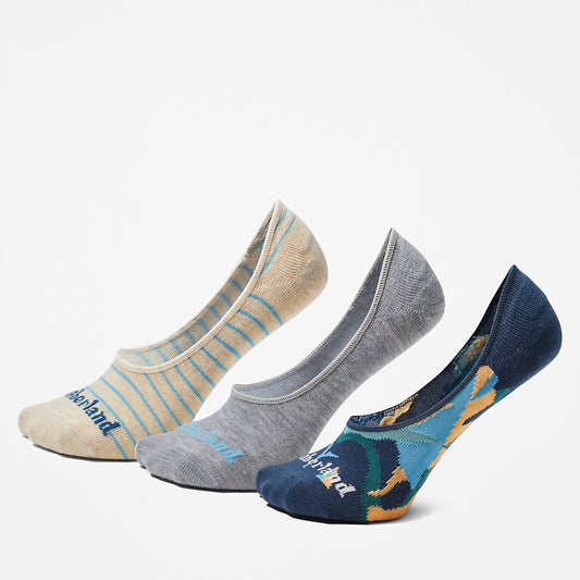 Womens Timberland 3-Pack Tropics No-show Socks for Women in Blue
