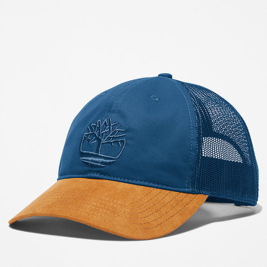 Mens Timberland Trucker Hat with a Faux-suede Brim for Men in Blue
