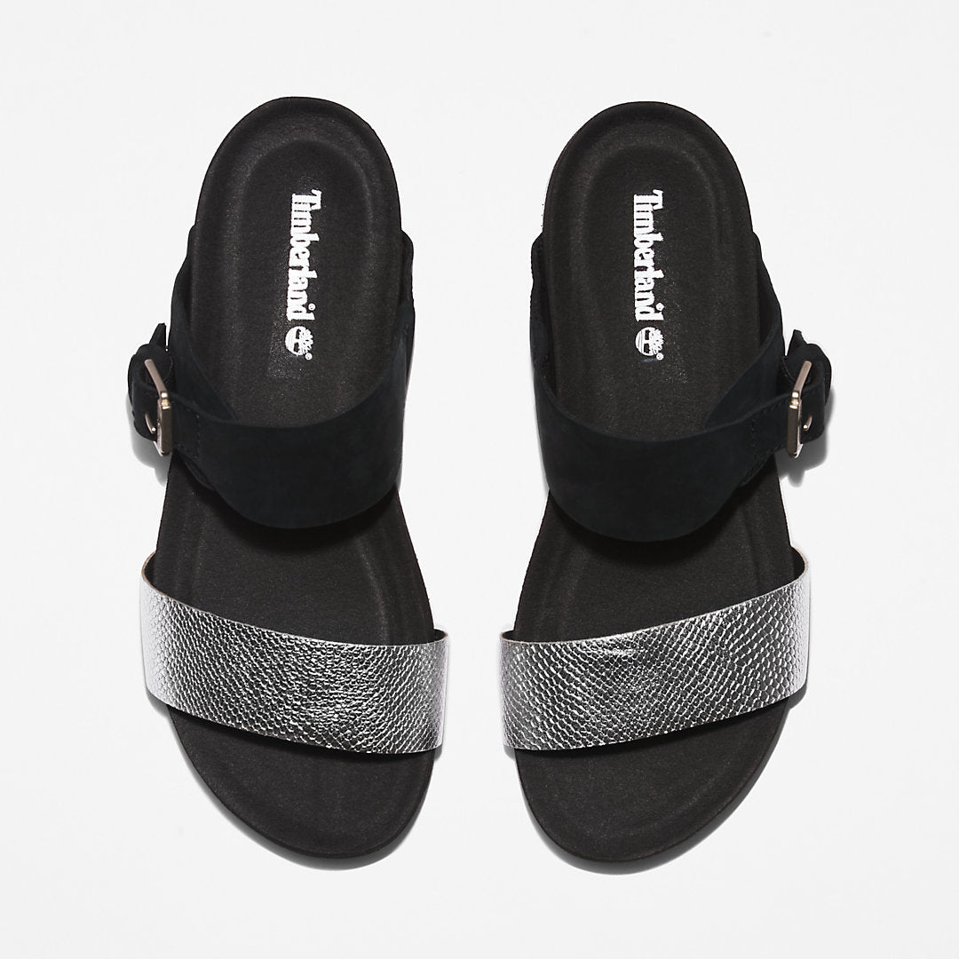 Womens Timberland Malibu Waves Slide Sandal for Women in Black