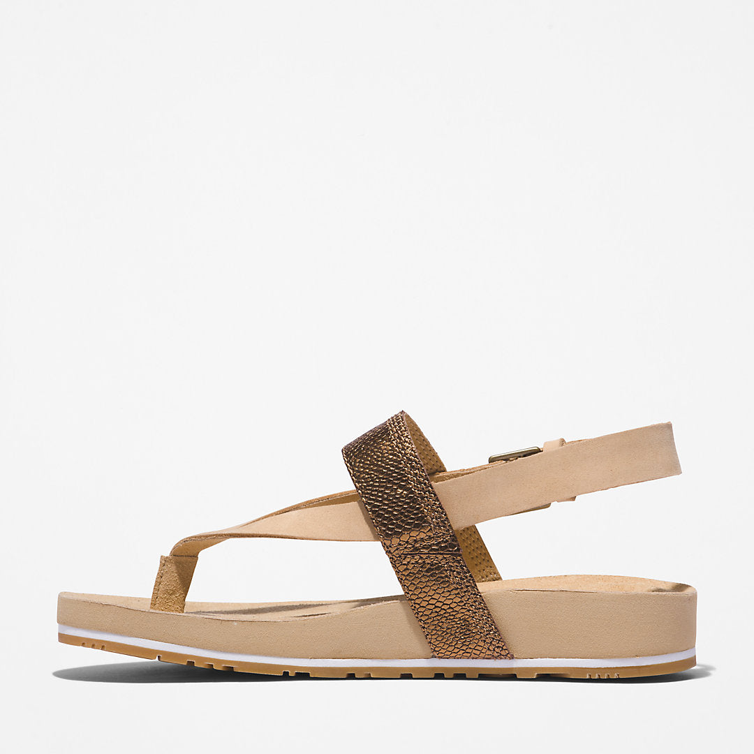 Womens Timberland Malibu Beach Flip-Flop Sandal for Women in Beige