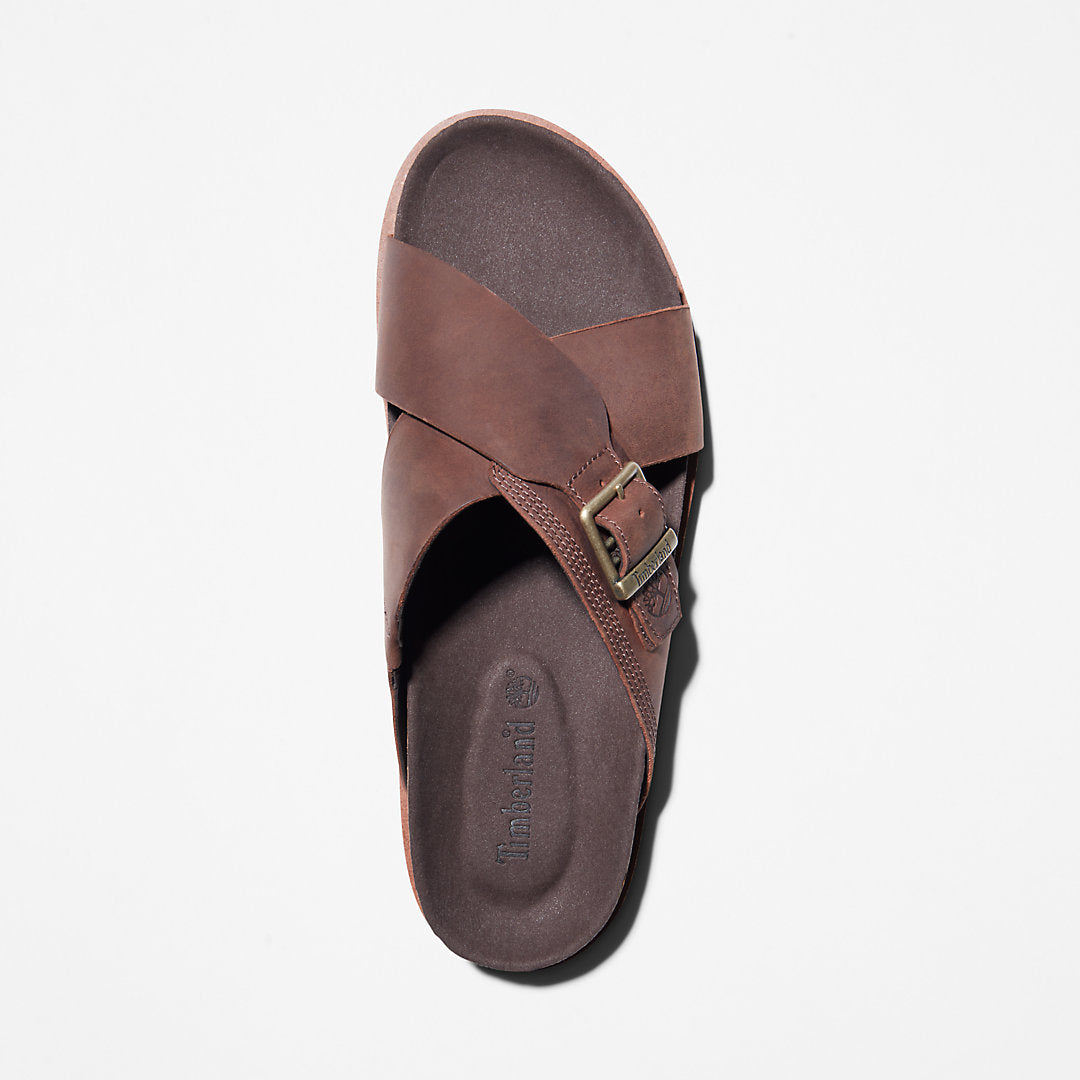 Mens Timberland Amalfi Vibes Cross Slide Sandal for Men in Brown