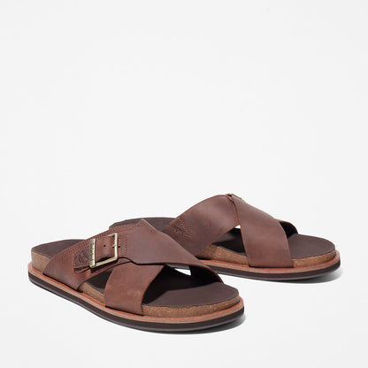 Mens Timberland Amalfi Vibes Cross Slide Sandal for Men in Brown