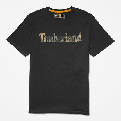 Mens Timberland Camo-Logo T-Shirt for Men in Black