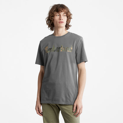 Mens Timberland Camo-Logo T-Shirt for Men in Grey