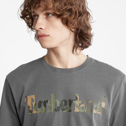 Mens Timberland Camo-Logo T-Shirt for Men in Grey