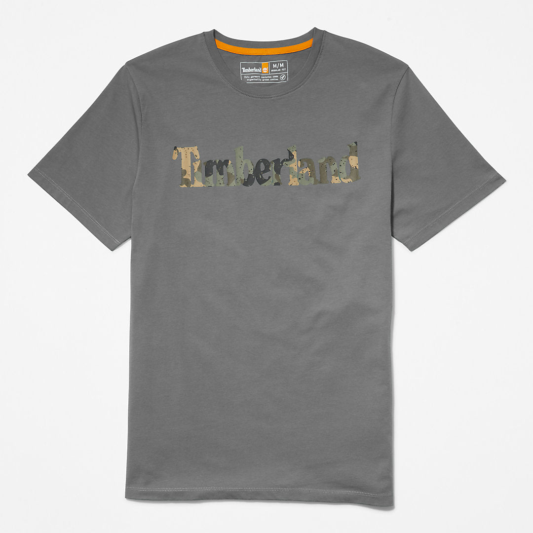 Mens Timberland Camo-Logo T-Shirt for Men in Grey
