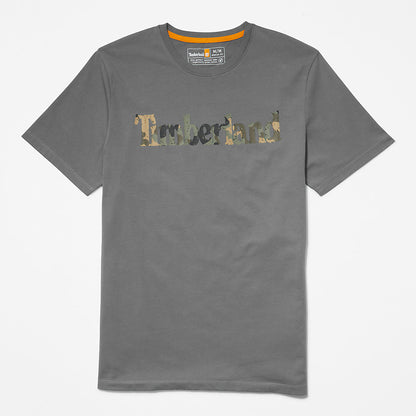 Mens Timberland Camo-Logo T-Shirt for Men in Grey