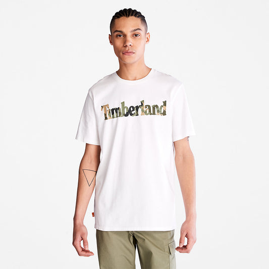 Mens Timberland Camo-Logo T-Shirt for Men in White
