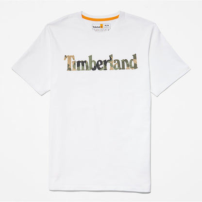 Mens Timberland Camo-Logo T-Shirt for Men in White