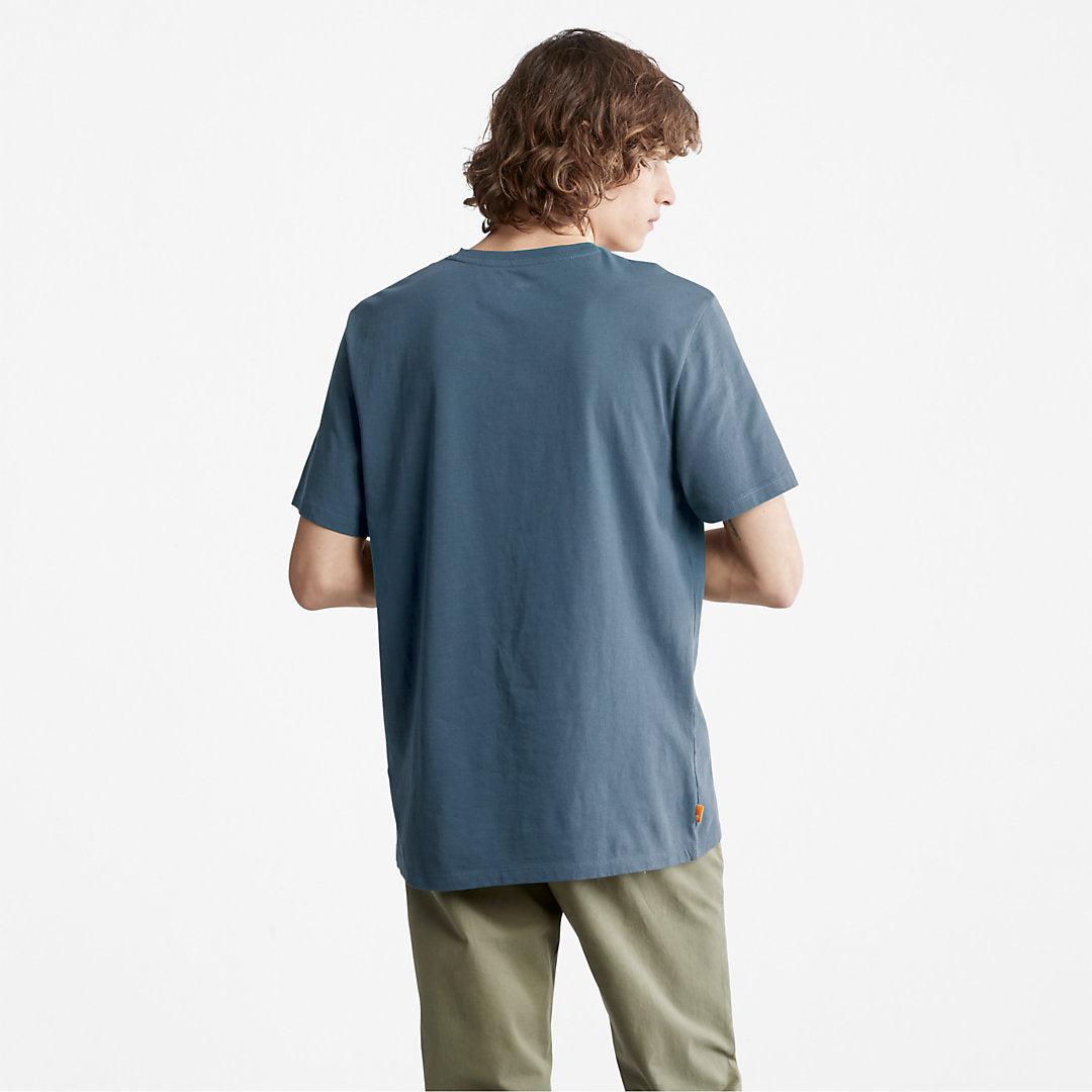 Mens Timberland Camo-Logo T-Shirt for Men in Blue