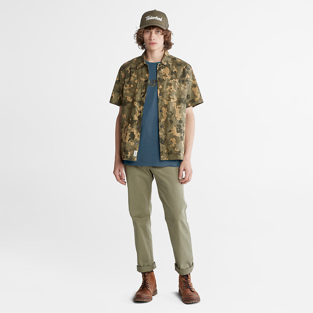 Mens Timberland Camo-Logo T-Shirt for Men in Blue