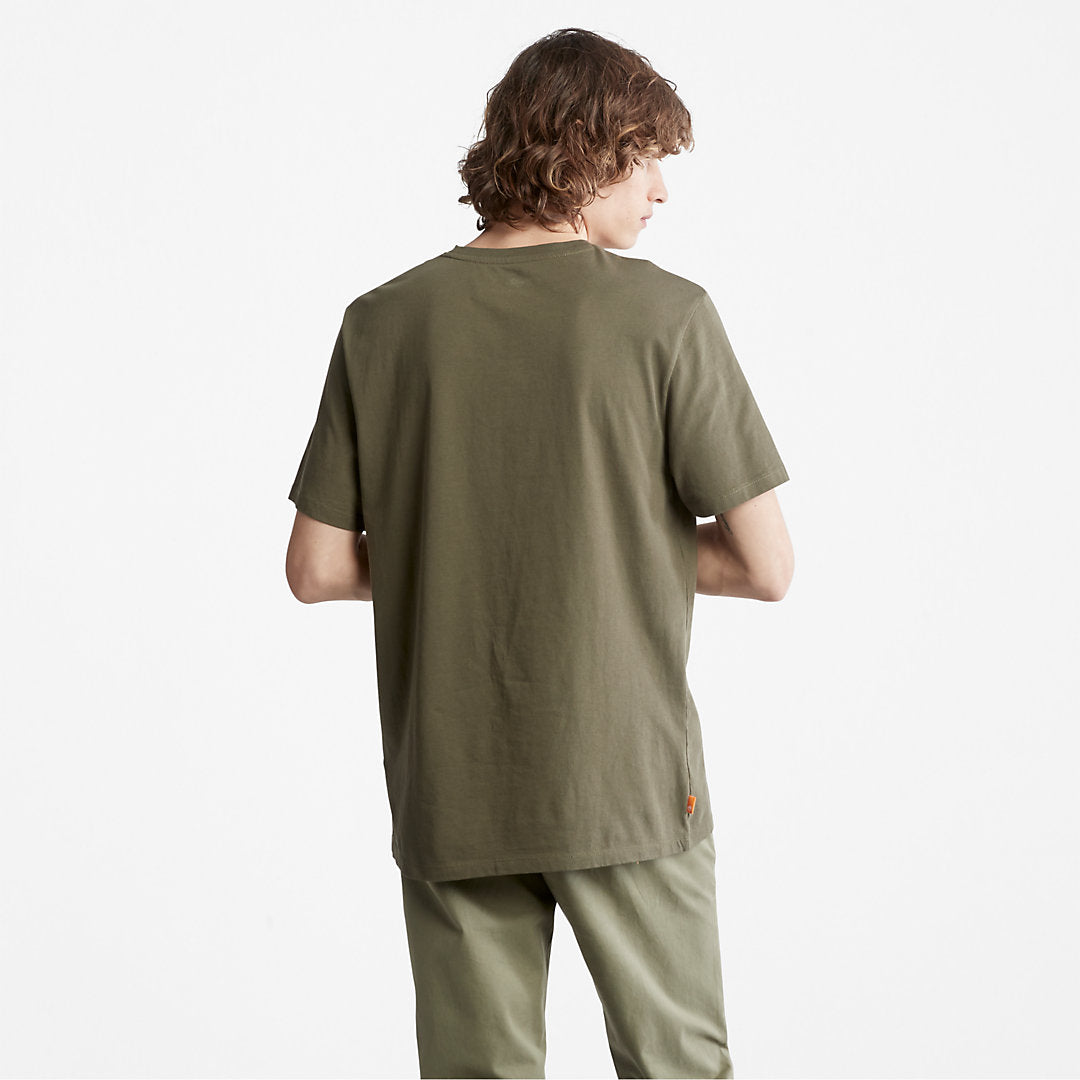 Mens Timberland Camo-Logo T-Shirt for Men in Dark Green