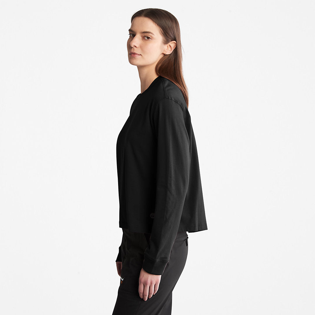 Womens Timberland Anti-Odour Supima® Cotton Long-sleeved T-Shirt for Women in Black