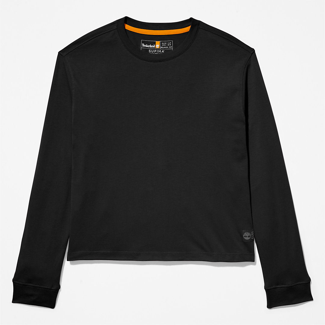 Womens Timberland Anti-Odour Supima® Cotton Long-sleeved T-Shirt for Women in Black