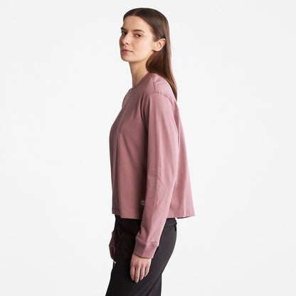 Womens Timberland Anti-Odour Supima® Cotton Long-sleeved T-Shirt for Women in Dark Pink