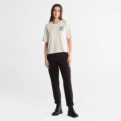 Womens Timberland Back Graphic Logo T-Shirt for Women in White