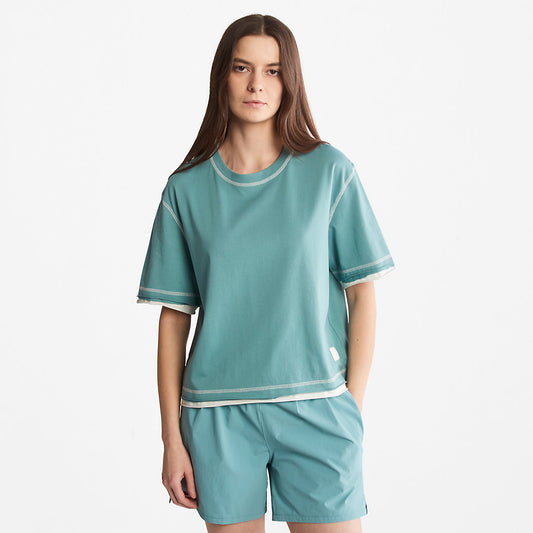 Womens Timberland Anti-Odour Supima® Cotton T-Shirt for Women in Teal