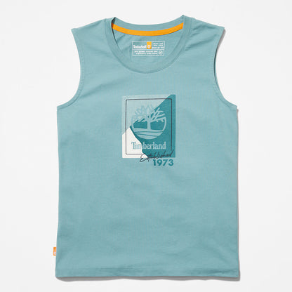 Womens Timberland Logo Tank Top for Women in teal