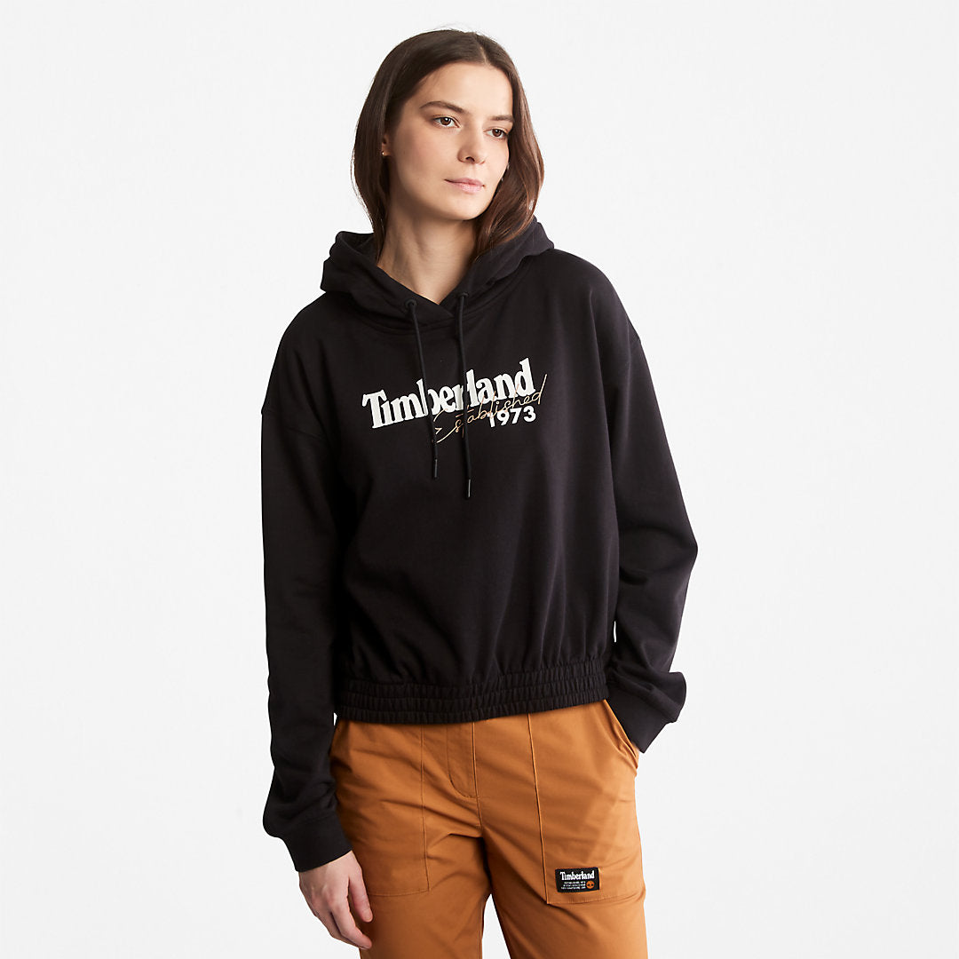 Womens Timberland Established 1973 Logo Hoodie for Women in Black