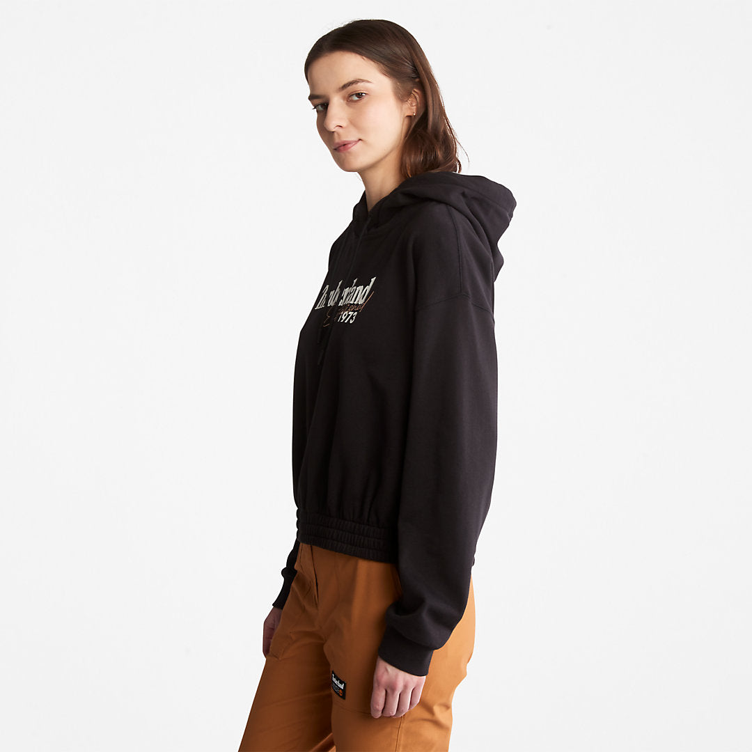 Womens Timberland Established 1973 Logo Hoodie for Women in Black